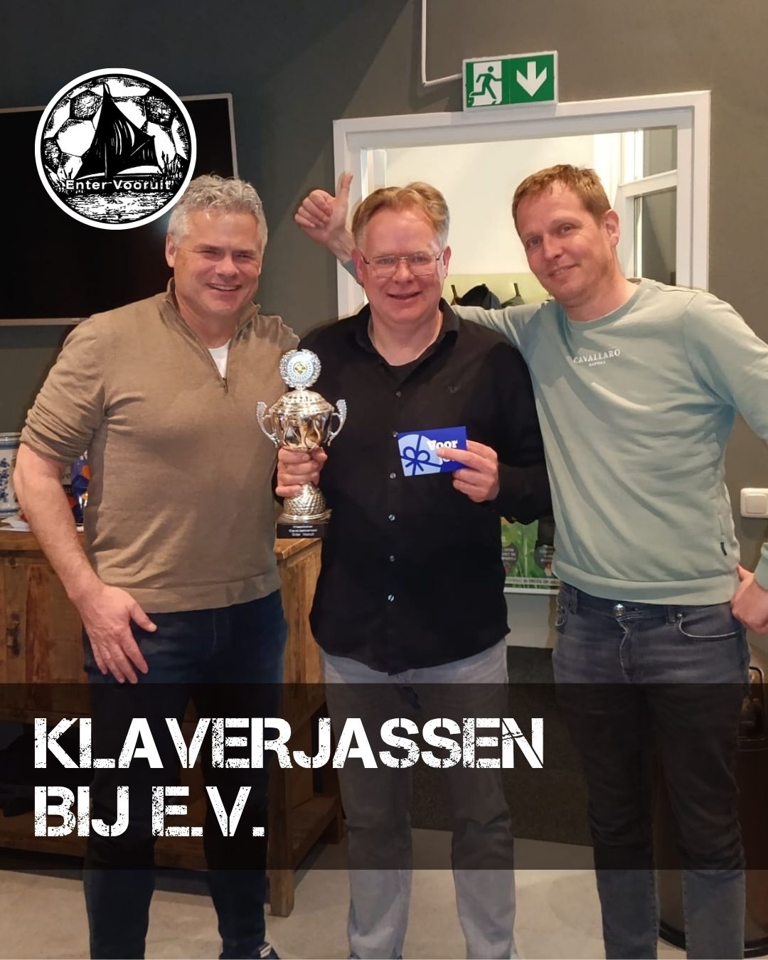 Martin Langenhof wint opnieuw het klaverjassen bij EV