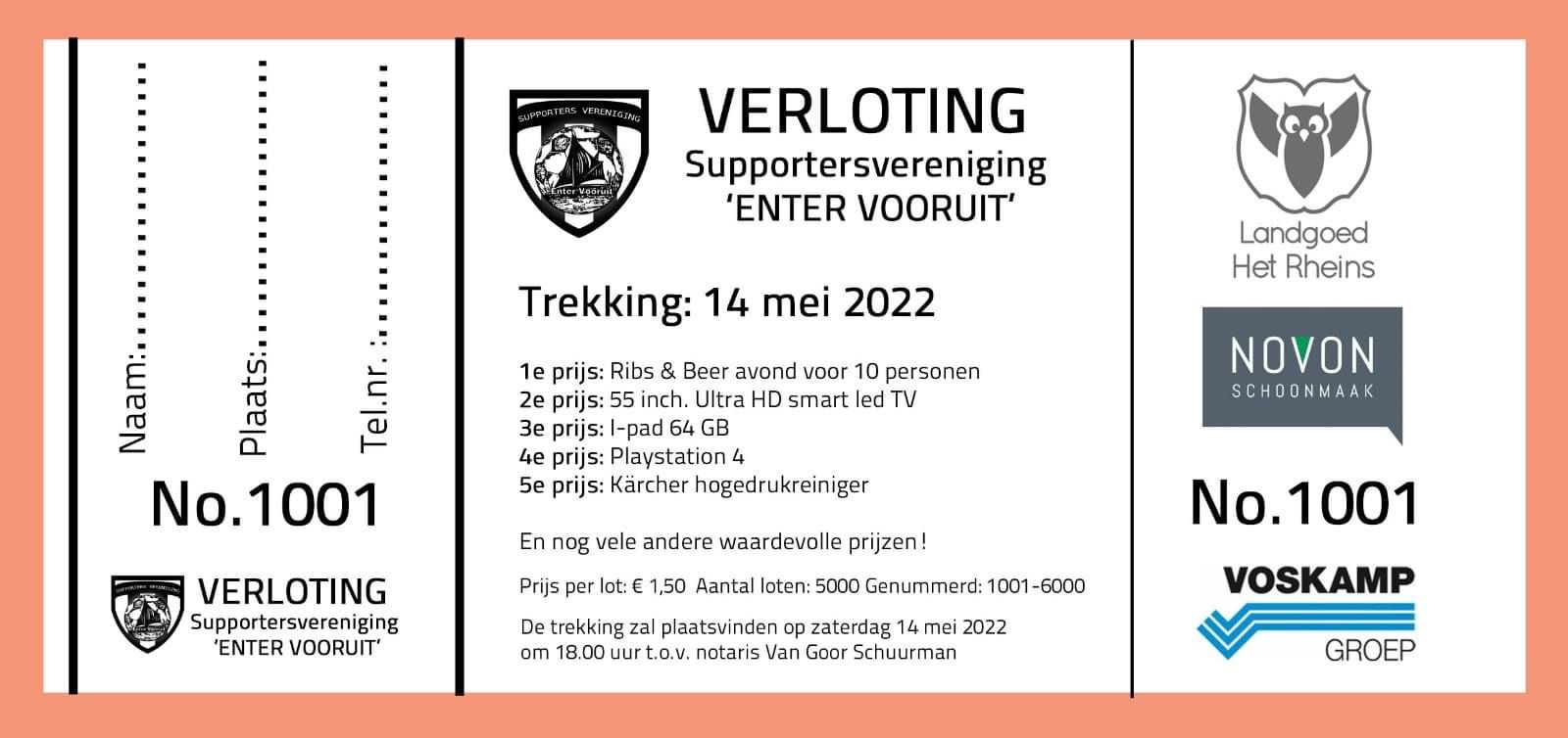 Laatste loten Grote Verloting te koop!