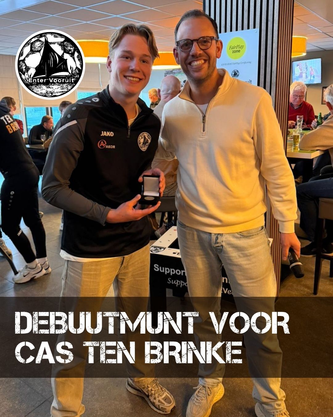 Debuutmunt voor Cas