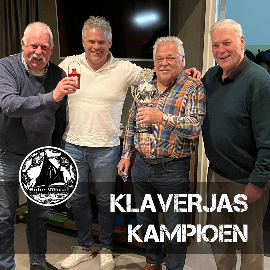 Benny Rikkert klaverjaskampioen Enter Vooruit!